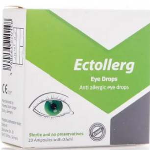 إكتوليرج قطرة للعين 20 أمبولة × 0.5 مل - Ectollerg Eye Drops 20 Single-Dose Units × 0.5 mL