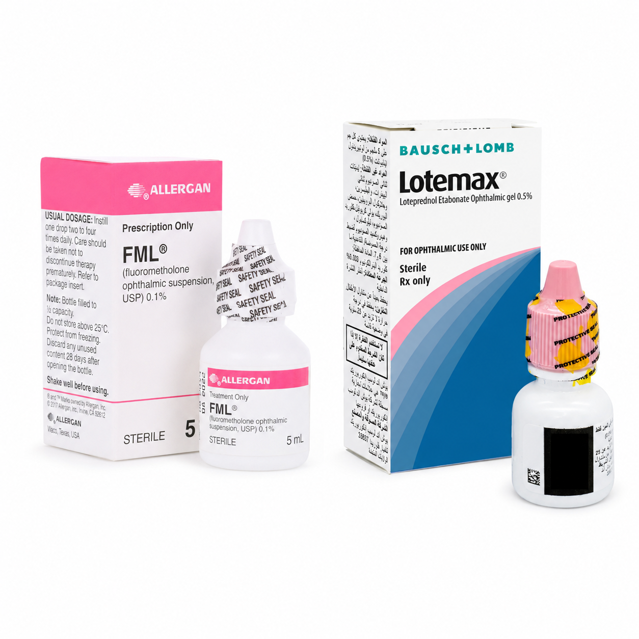 Pink steroid eye drop after vision correction surgery