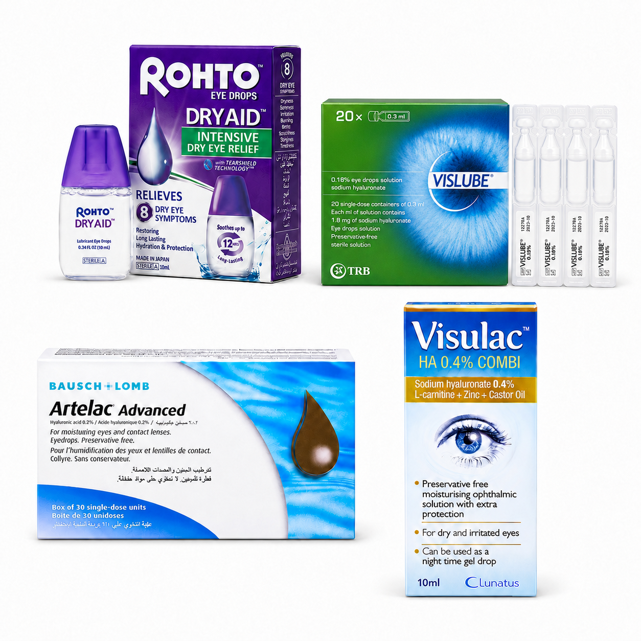 Lubricating eye drops after vision correction surgery